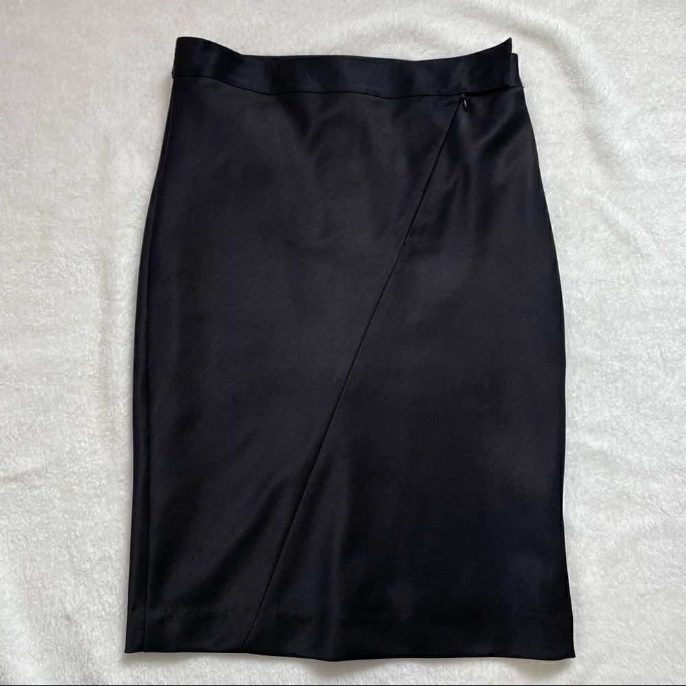 Marie Saint Pierre Black Zip Detail Pencil Skirt